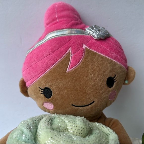 Your Zone Little Black Mermaid Huggable Plush &Throw Set - Picture 3 of 6